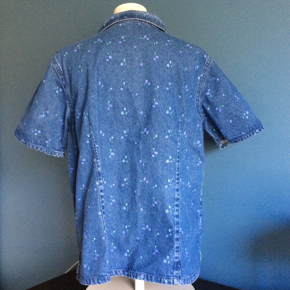 Denim & Co. Vintage Floral Print Jean Jacket - Picture 4 of 6